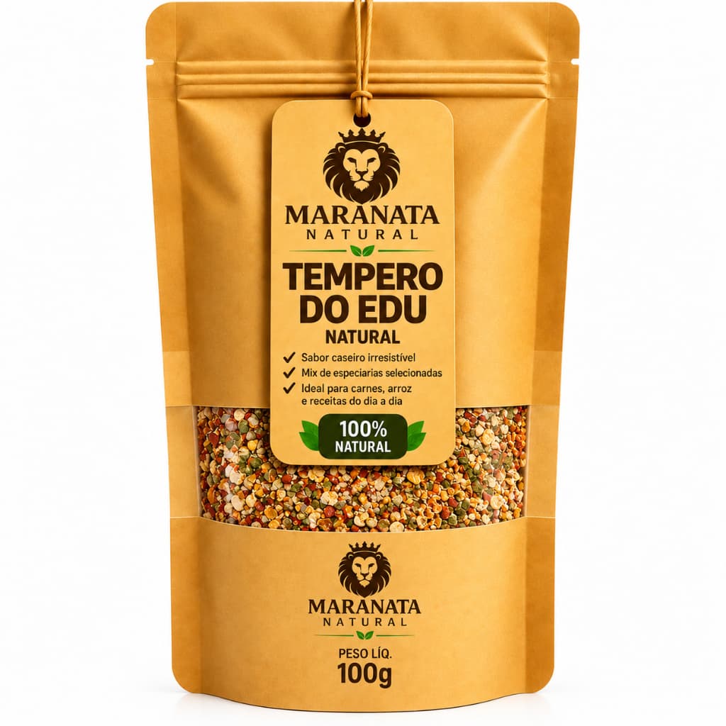 Tempero Edu Guedes  Reino Natural   | Tempero Completo para Carnes, Arroz e Feijão | Sabor Caseiro