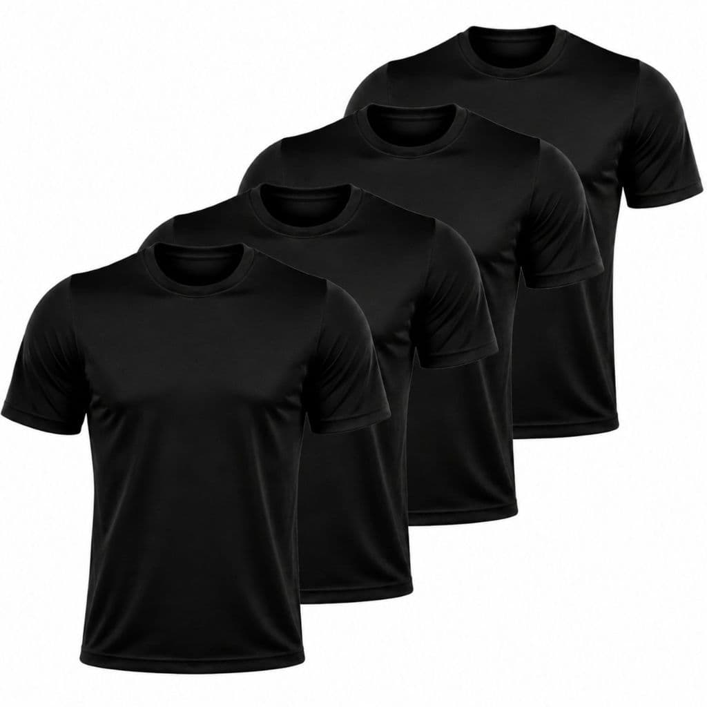 Kit 4 Camisetas Fitness Masculinas Dry Fit Malha Fria Academia Musculação Treino Esporte Alta Qualidade