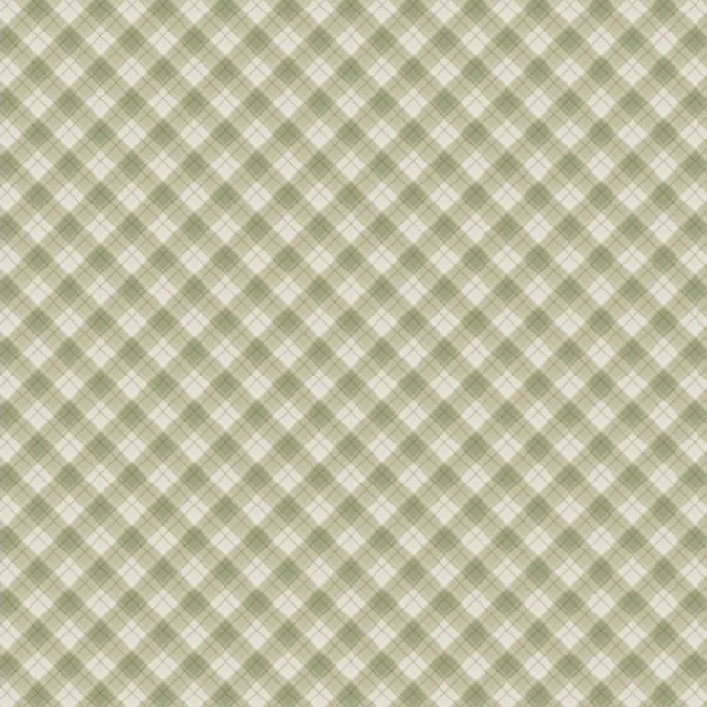 Tecido Patchwork Digital Mini Xadrez Verde Romance D60/16