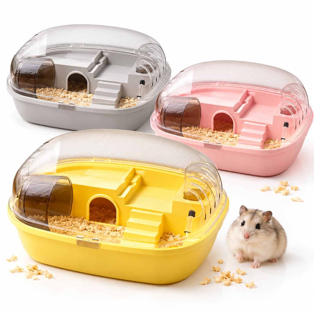 Gaiola para Hamster Casa Casinha Para Pequenos Roedores Gerbil Interativa Luxo Completa com Rodinha