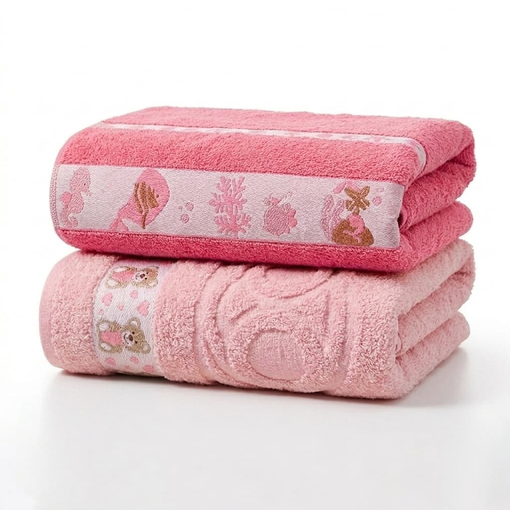 Kit 2 Toalha Infantil Banho Bebe 100% Algodão Macia Grande Enxoval Bebe Luxo