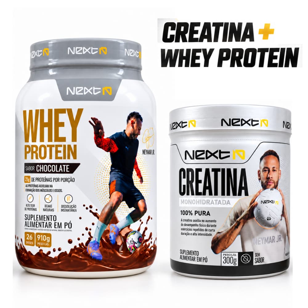 Kit Next10 Creatina Monohidratada 300g + Whey Protein Chocolate 910g