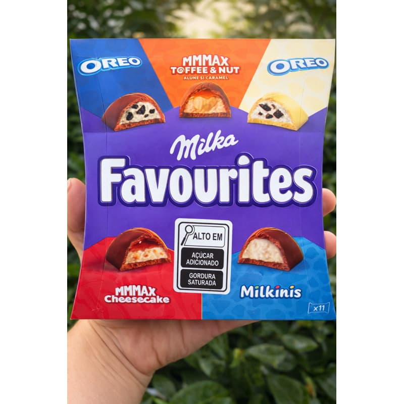 Milka Favourites Importado | Caixa com Mix Oreo, Nussini, Milkinis e MMAX | Bombons Sortidos Premium