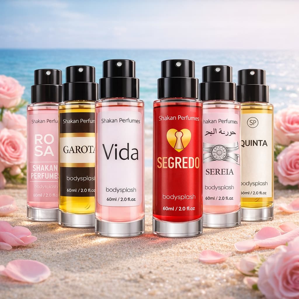 Kit 6 Bodysplash de Perfumes Femininos Famosos Importado Premium Alta Fixação