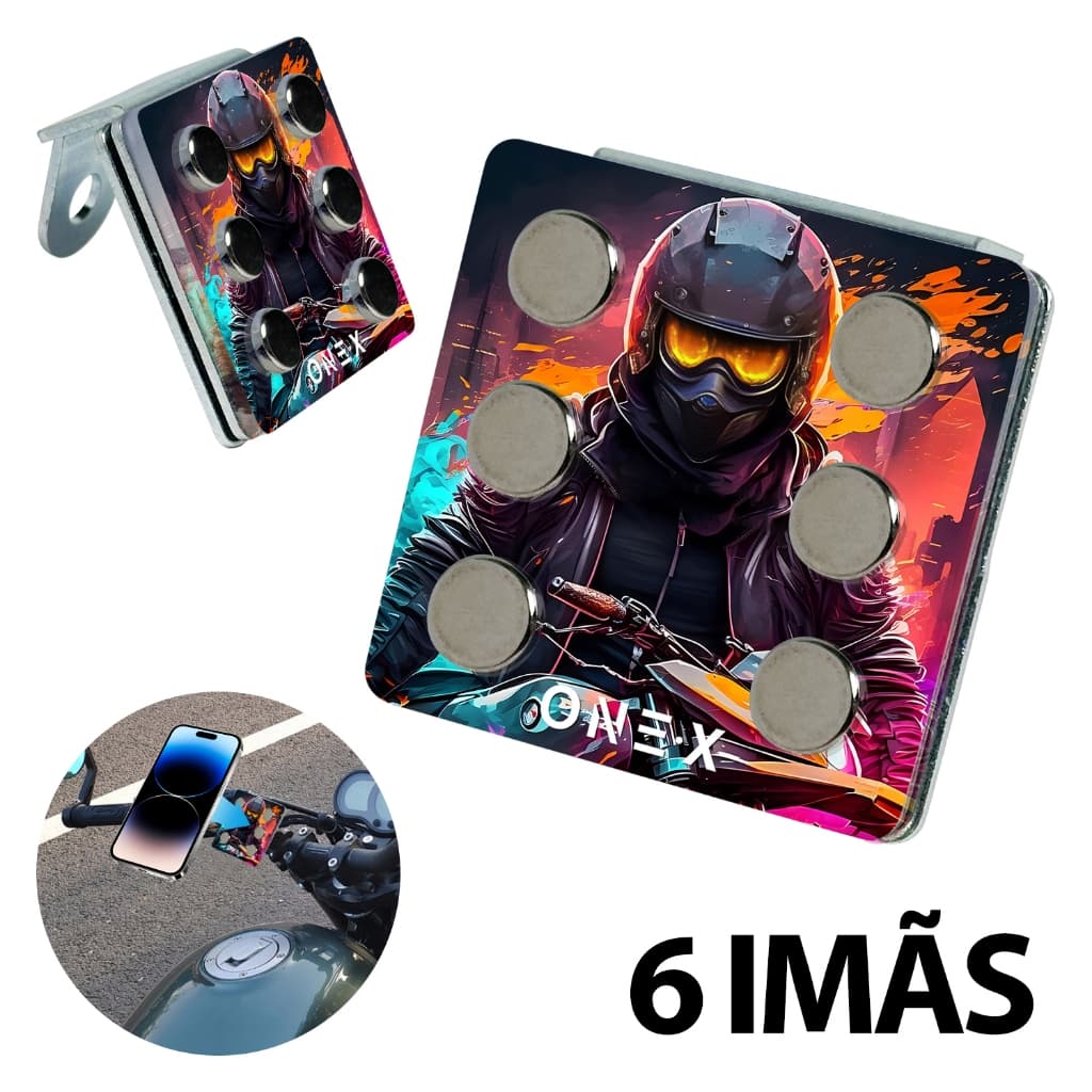 【Onex】Suporte magnético para moto com 6 imãs extra forte Magnético De Celular Com Imã Para Motos de Moto