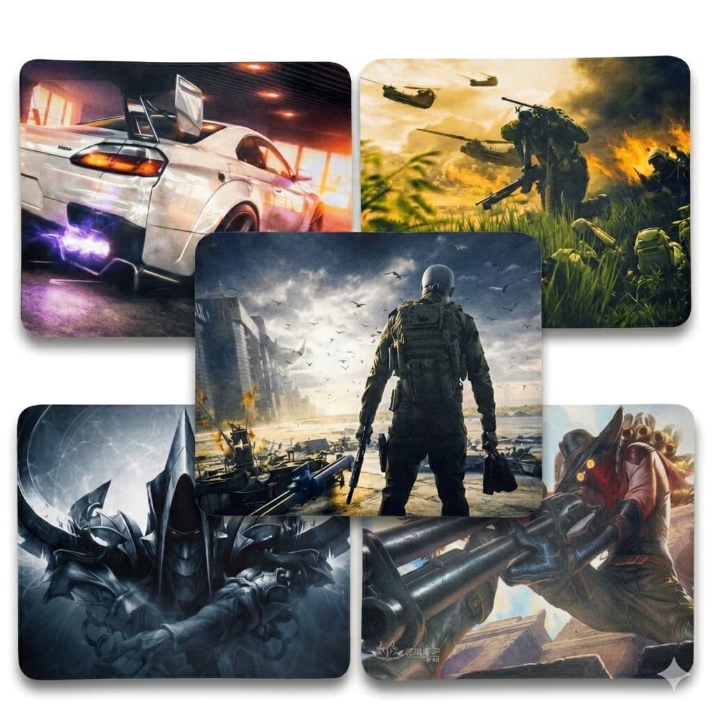 Mouse Pad Gamer Pequeno Antiderrapante Emborrachado Mousepad 21x26cm Para Notebook PC