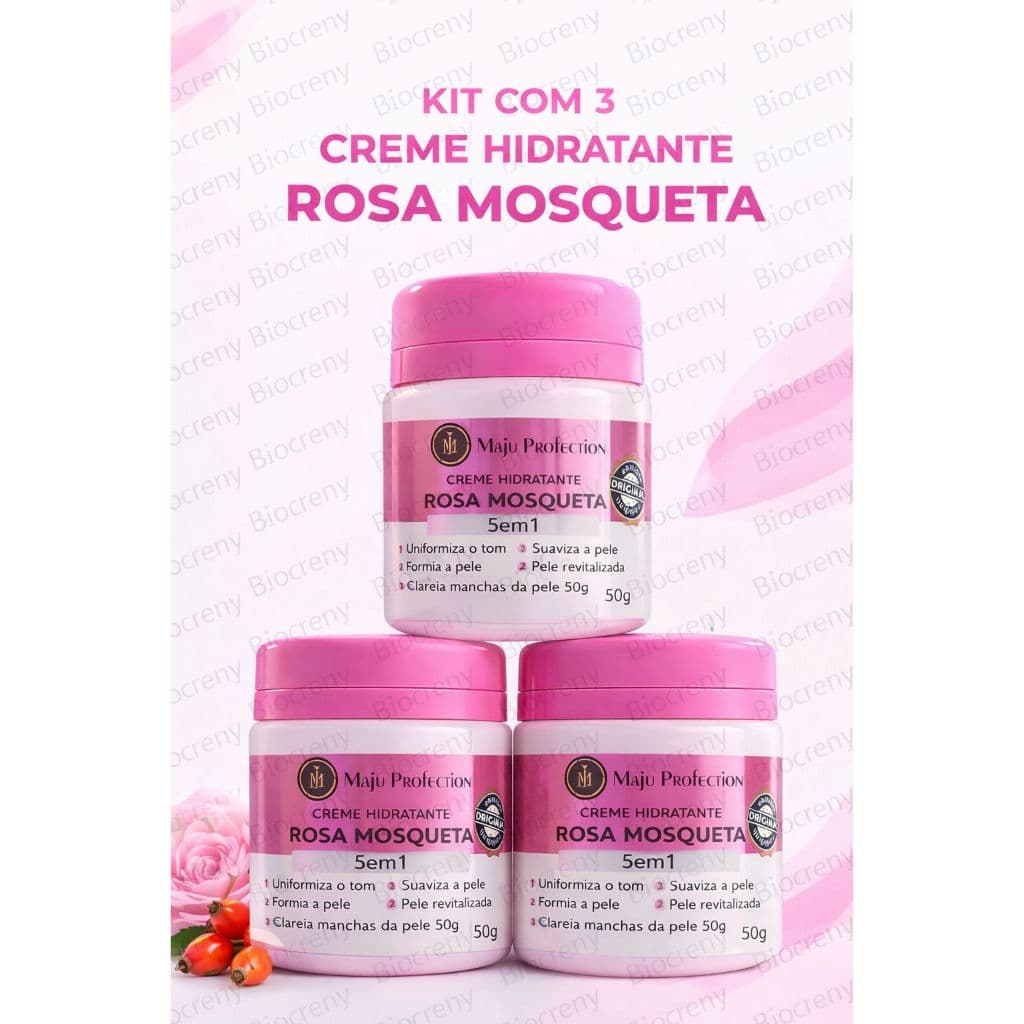 Pomadas Rosa Mosqueta Clareador Manchas Melasma Anti Idade Hidratante