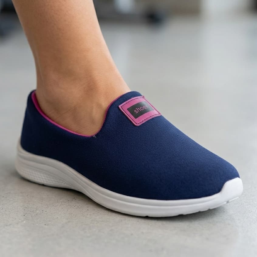 Tênis Feminino Calce Fácil Esportivo Slip On Casual confortável caminhada Academia (35 ao 40)