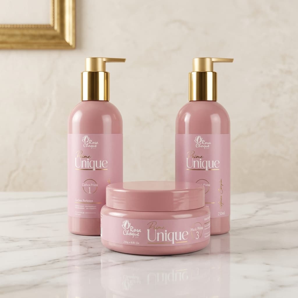 Linha Prime Unique Para Cabelos Ressecados Danificados Brilho Intenso Tratamento Capilar