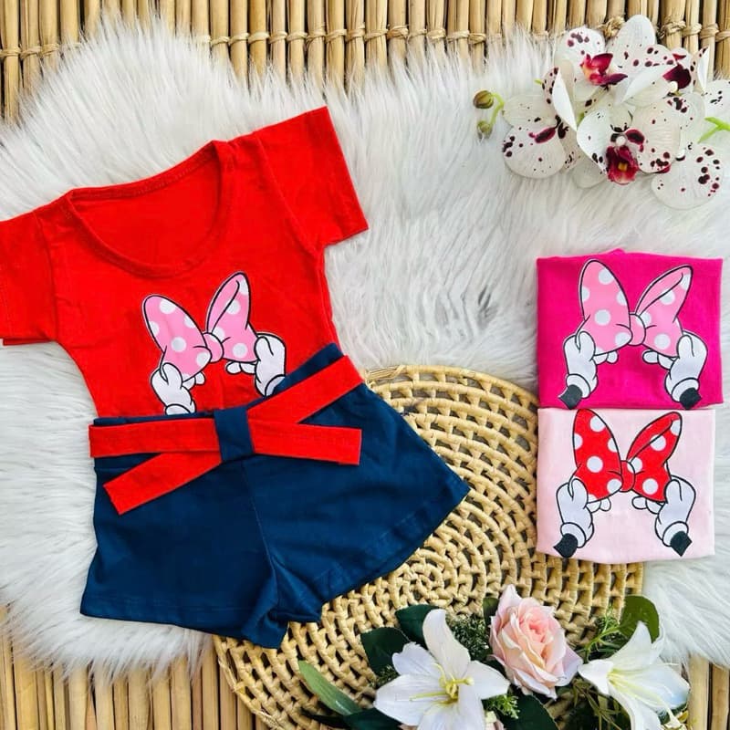 Conjunto Bebê Menina 3 a 6 Meses Blogueirinha Temático Mesversário Passeio Verão Calor roupa de bebe menina