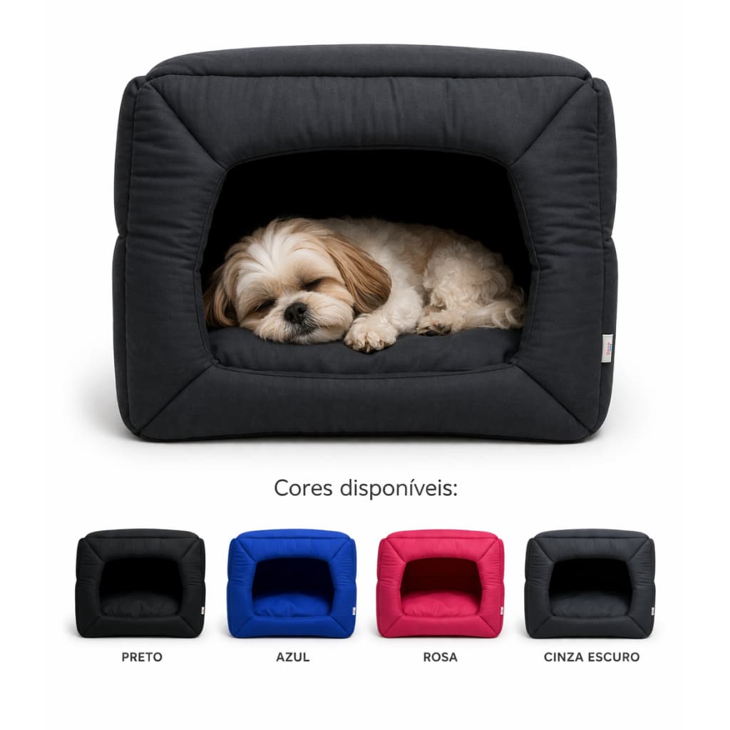 Casinha Cama Toca Iglu 2 em 1 Para Cachorro e Gatos Pet Tamanho P,M,G Colchão Removível E Lavável