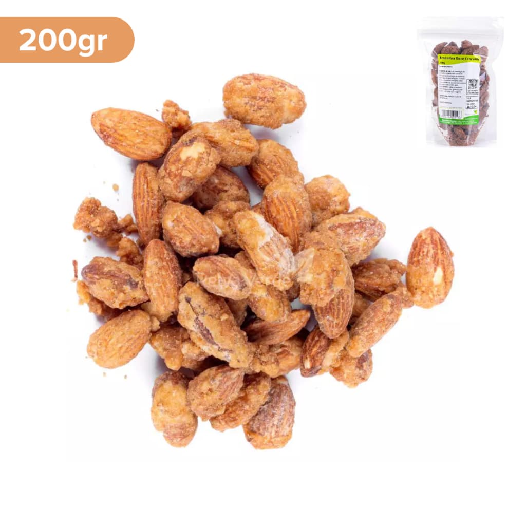 Amêndoa Doce Crocante 200g Relva Verde Snack Natural Saudável