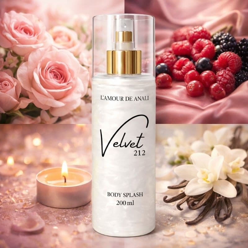 Bodysplash Feminino Velvet - L'amour de Anali - inspiração em importados - colônia feminina - spray corporal femino