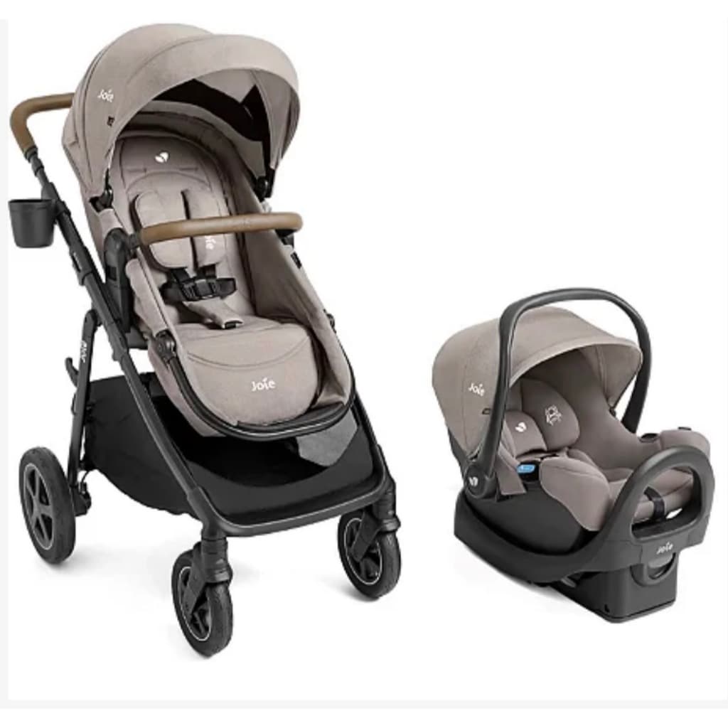 Carrinho TS LX Ginger Bege Mocha com Bebê Conforto Rue e Base Veicular Shale- Joie