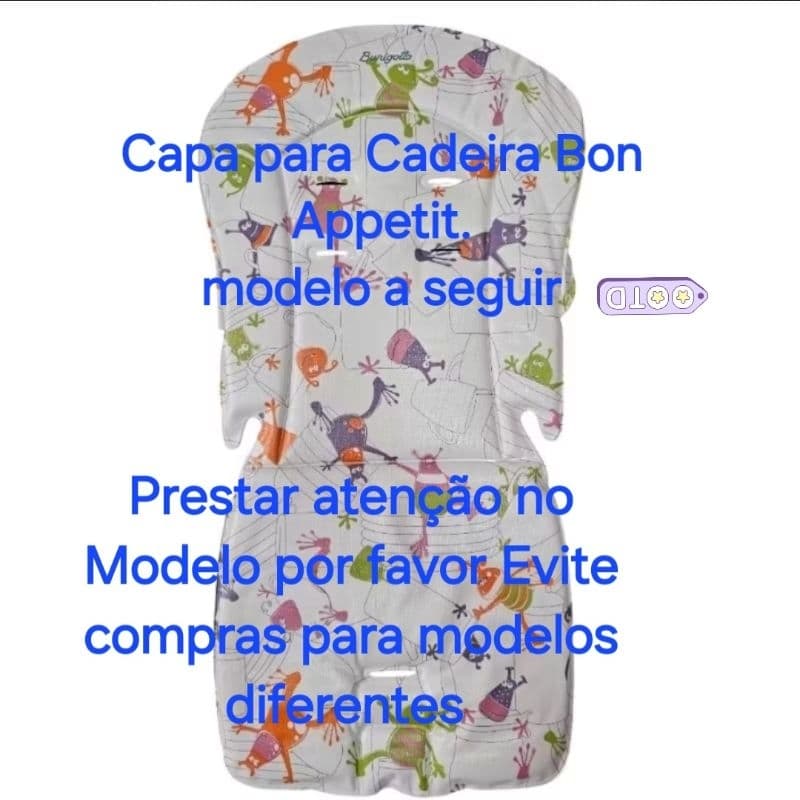 ​Capa Almofadada para Cadeira de Alimentação Bon Appetit (Burigotto)​Renove a cadeira de alimentação do seu bebê.