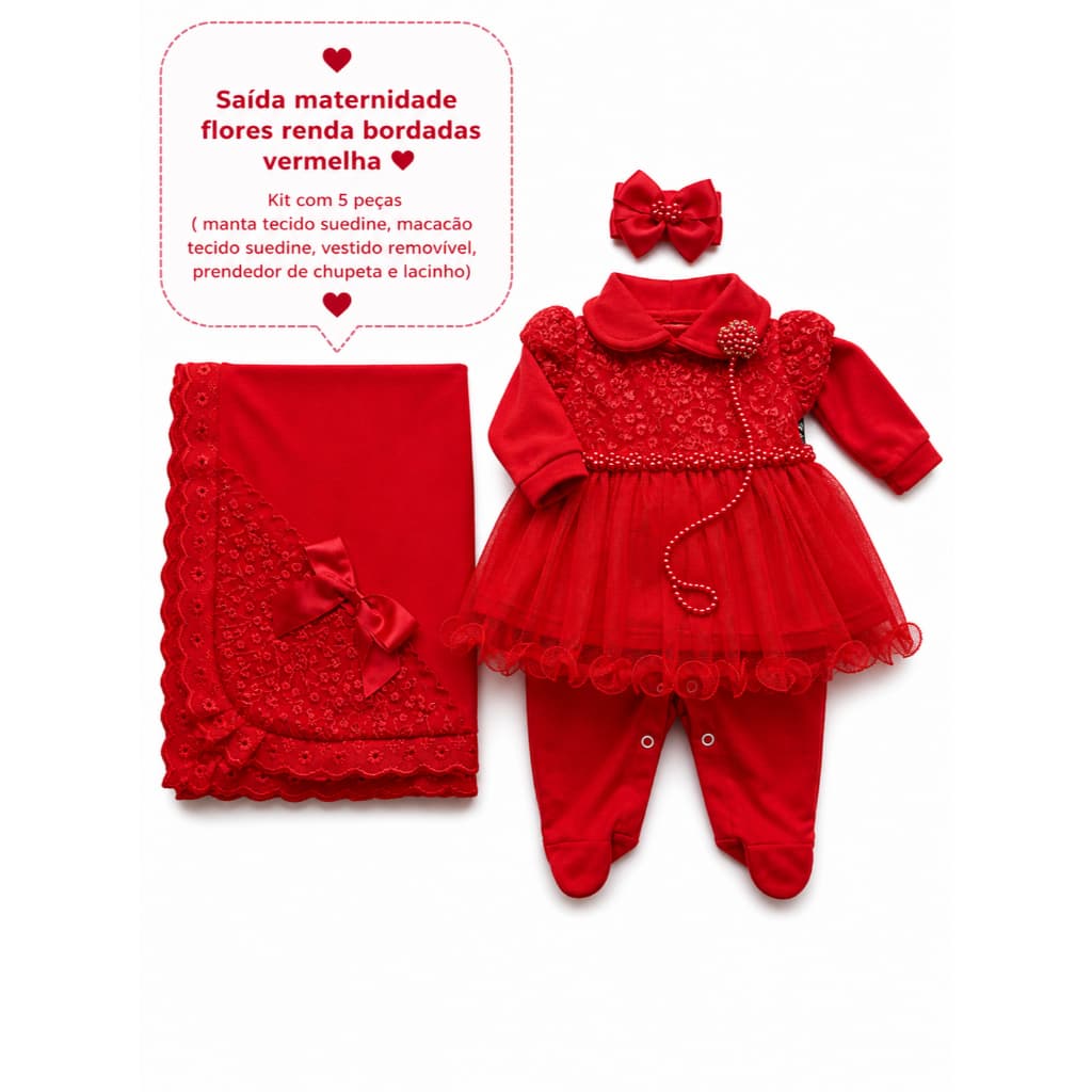 Saída Maternidade Menina RN Kit Completo Bebê Recém Nascido Enxoval Luxo Pronta Entrega