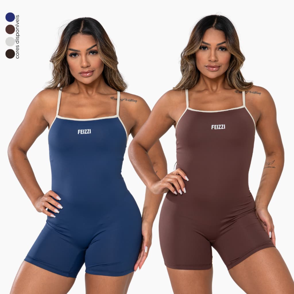 Macaquinho Fitness Poliamida Alcinha Fina Ginástica Treino Academia Fitness Roupas Femininas