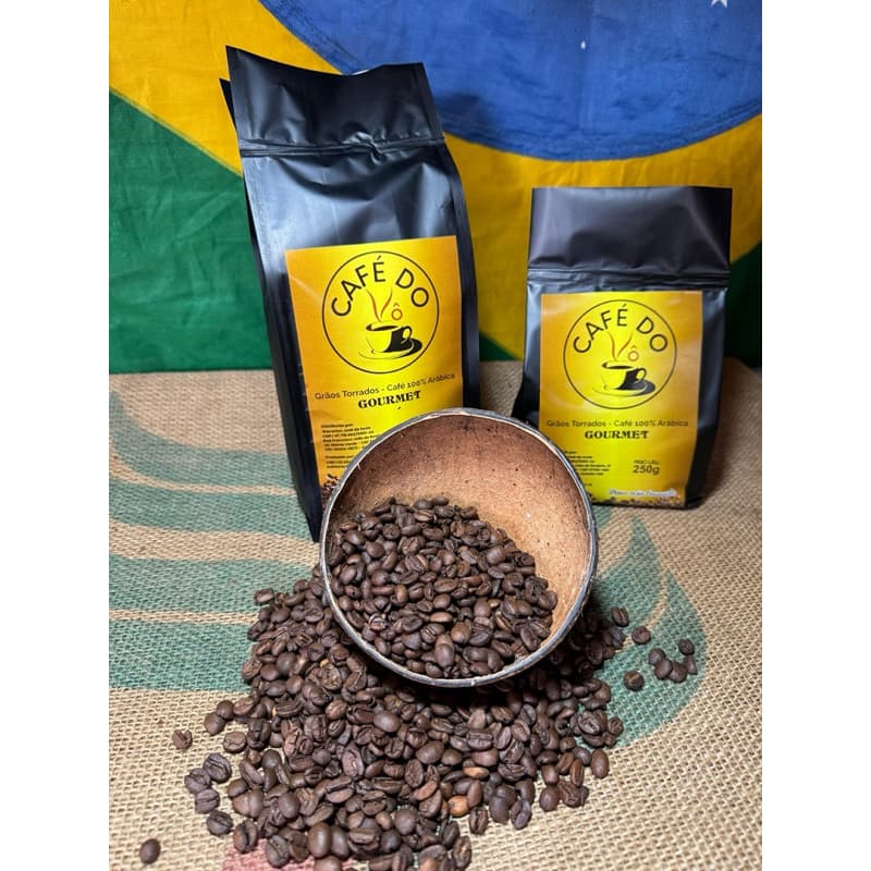 Café em grãos 500gr 100% Arábica Gourmet Especial Grãos selecionados Torra Média- Café do Vô direyo do produtor