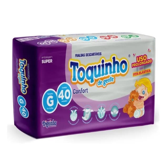 🌙 Fralda Infantil Noturna Toquinho SXG Gel Superabsorvente 👶