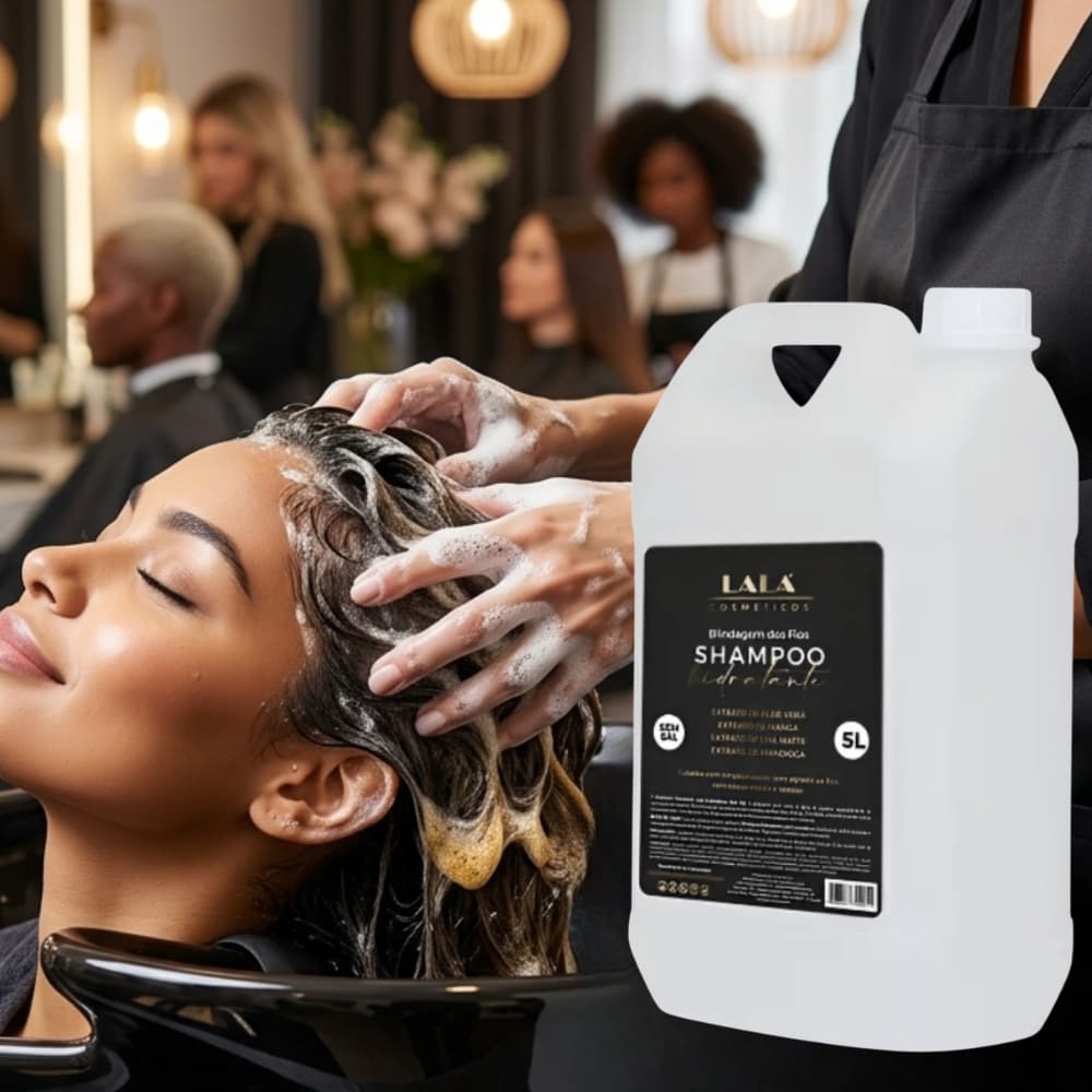 Lala Hair Shampoo Hidratante Blindagem Dos Fios 5L e Brinde Condicionador 1L