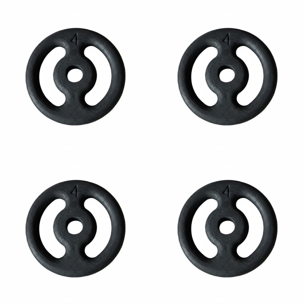 KIT 4 ANILHAS DE 4KG PESO ACADEMIA MUSCULAÇÃO EXERCÍCIOS FITNESS TREINO FUNCIONAL CROSSFIT CASA GYM PRO