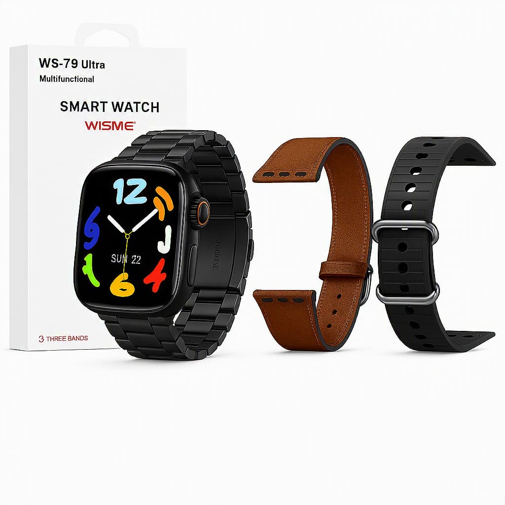 Smartwatch Ws-79 Ultra 2 Wisme - 3 Pulseiras Relogio inteligente Smart watch