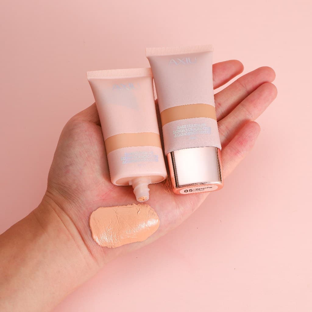 🌸Axiu🌸 Base Líquida Matte Longa Duração Textura leve Para Pele Oleosa Alta Cobertura Controle de Oleosidade 5.12