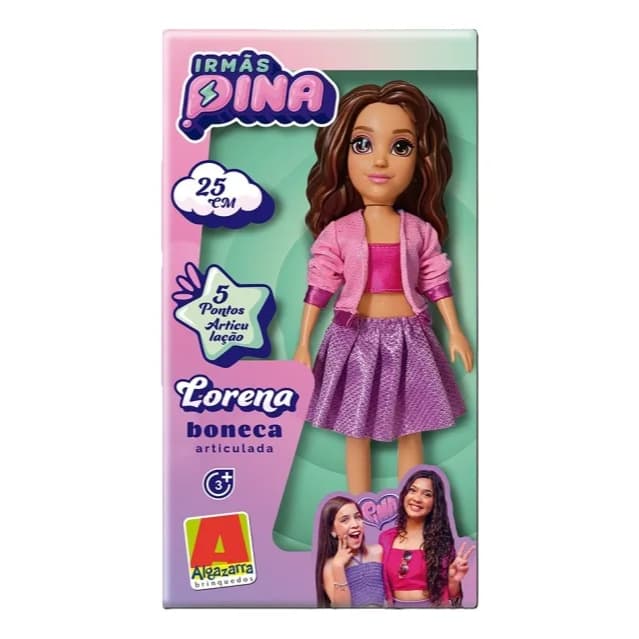 Boneca Lorena Vinil 25 Cm Articulada Irmãs Pina Original