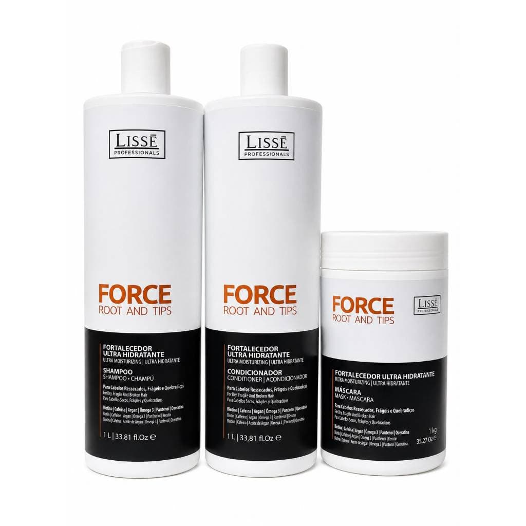 Kit Lissé Force Root and Tips Shampoo + Condicionador + Máscara Ultra Hidratante Fortalecedor