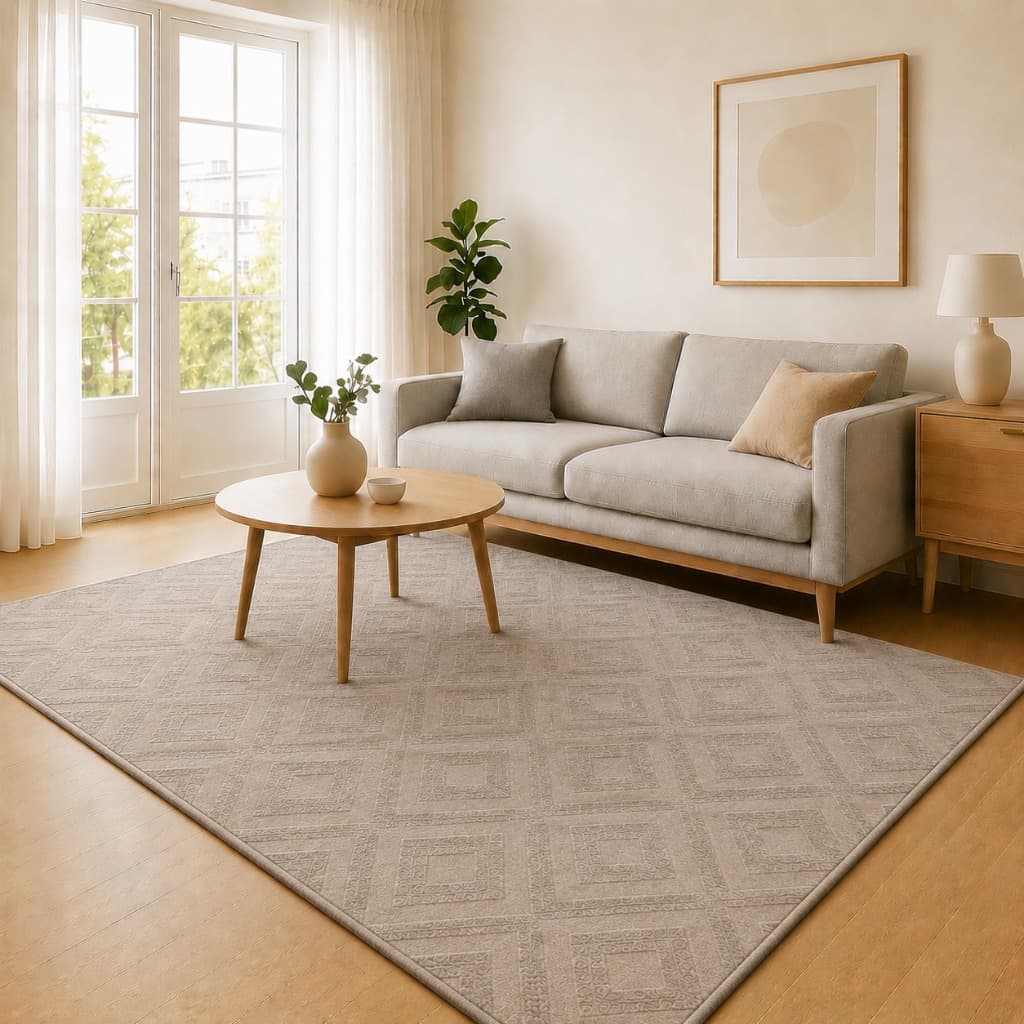 Tapete Sala Grande Elegante 3,00x2,00m Pelo Baixo Macio Antiderrapante Moderno Confortável Premium Decoração Quarto Casa