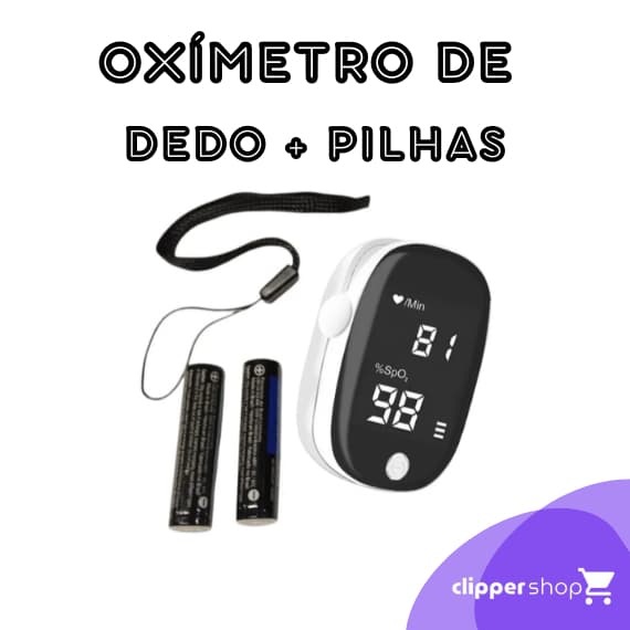 Oximetro De Pulso Portatil Digital De Dedo Branco Com  pilha