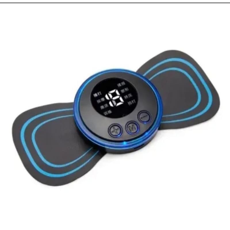 Massageador portátil recarregável para alívio de tensões musculares.