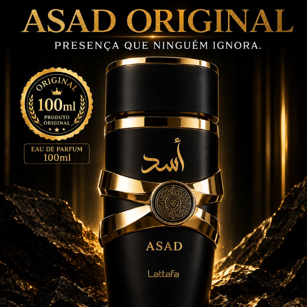 Perfume Asad Lattafa Masculino 100ml Original Árabe Importado