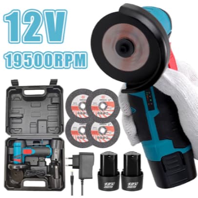 Esmerilhadeira Lixadeira Elétrica Recarregável Sem Fio Bivolt 110v/220v 2 Baterias 12V e Com Maleta lm comercial