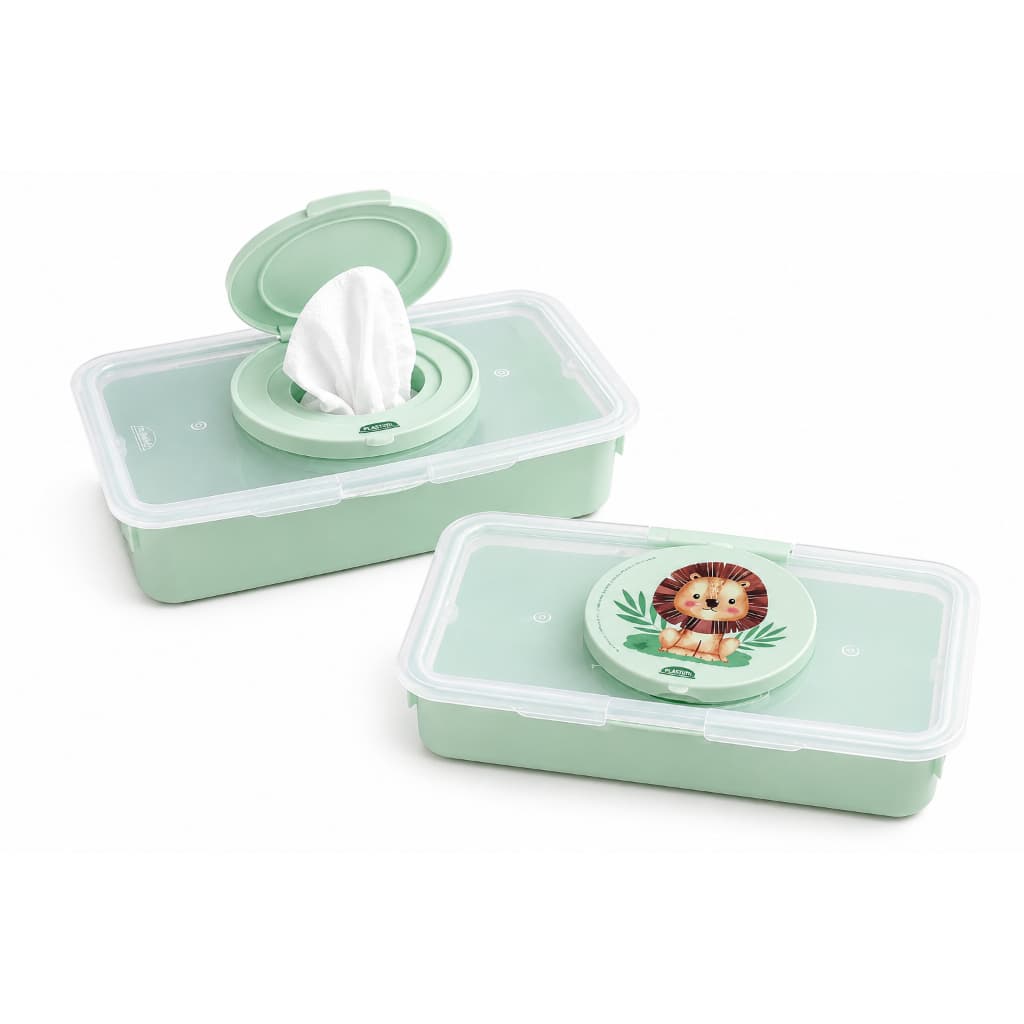 Porta Lenços Umedecidos Safari Organizador Quarto Bebê Prático Decorativo Higiene Infantil Plasútil