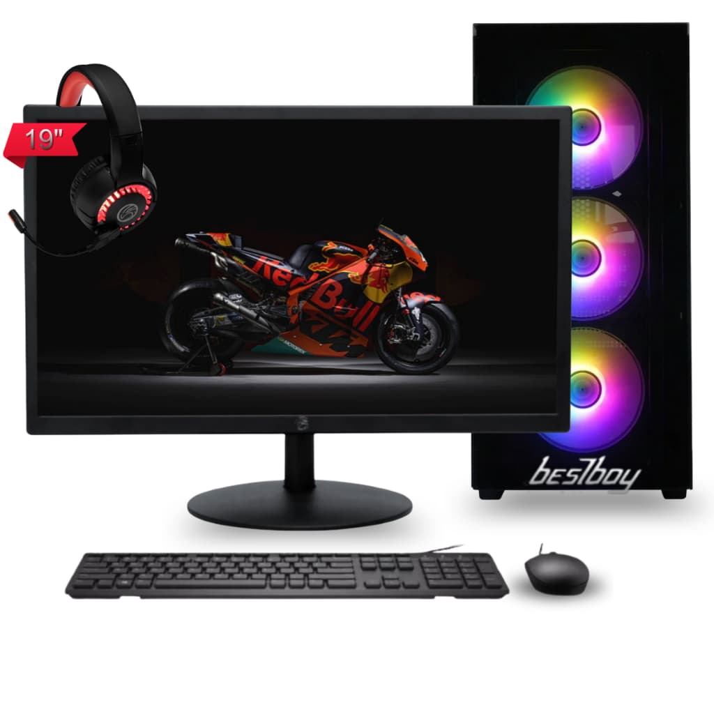 COMPUTADOR OFFICE COMPLETO BESTBOY INTEL CORE I7 3º 16GB RAM SSD 480GB TECLADO MOUSE MONITOR 19 PRET