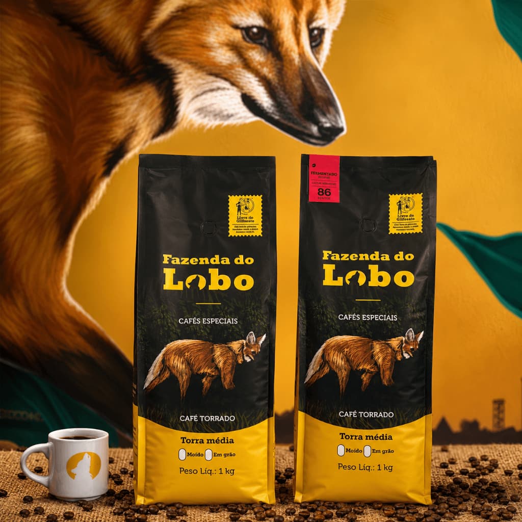 Kit 1kg em Grãos - Café Especial 1kg 84Pts + 86Pts 100% Arábica Fazenda do Lobo