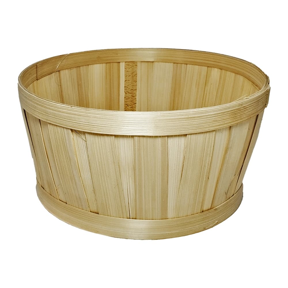 Cesto Bambu Redondo Grande 25cm Organizador Banheiro Cozinha Natural