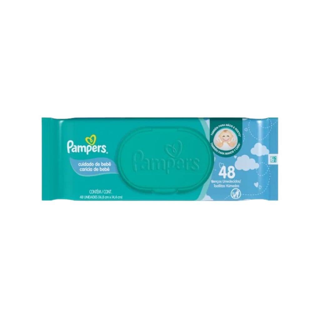 Lenço Umedecido Pampers Cuidado De Bebê Toalhinhas 48un