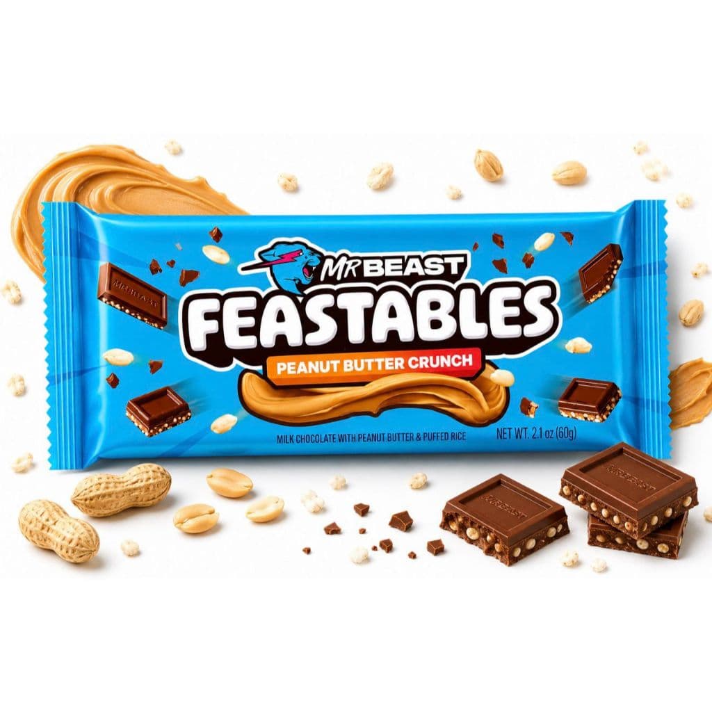 Chocolate Importado MrBeast Feastables Peanut Butter Crunch 60g
