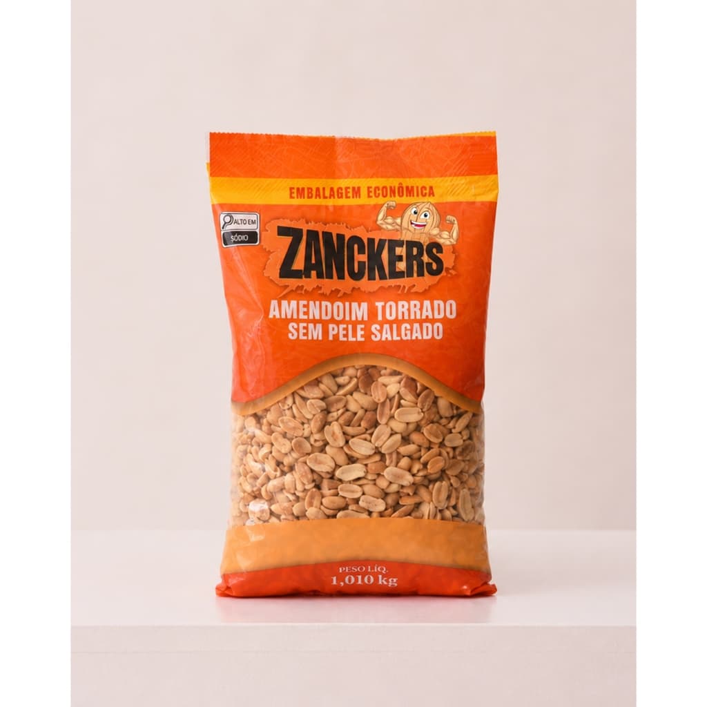 Amendoim Torrado Sem Casca Com Sal Sem Pele Premium Saudavel Natural Zanckers 🥜✨