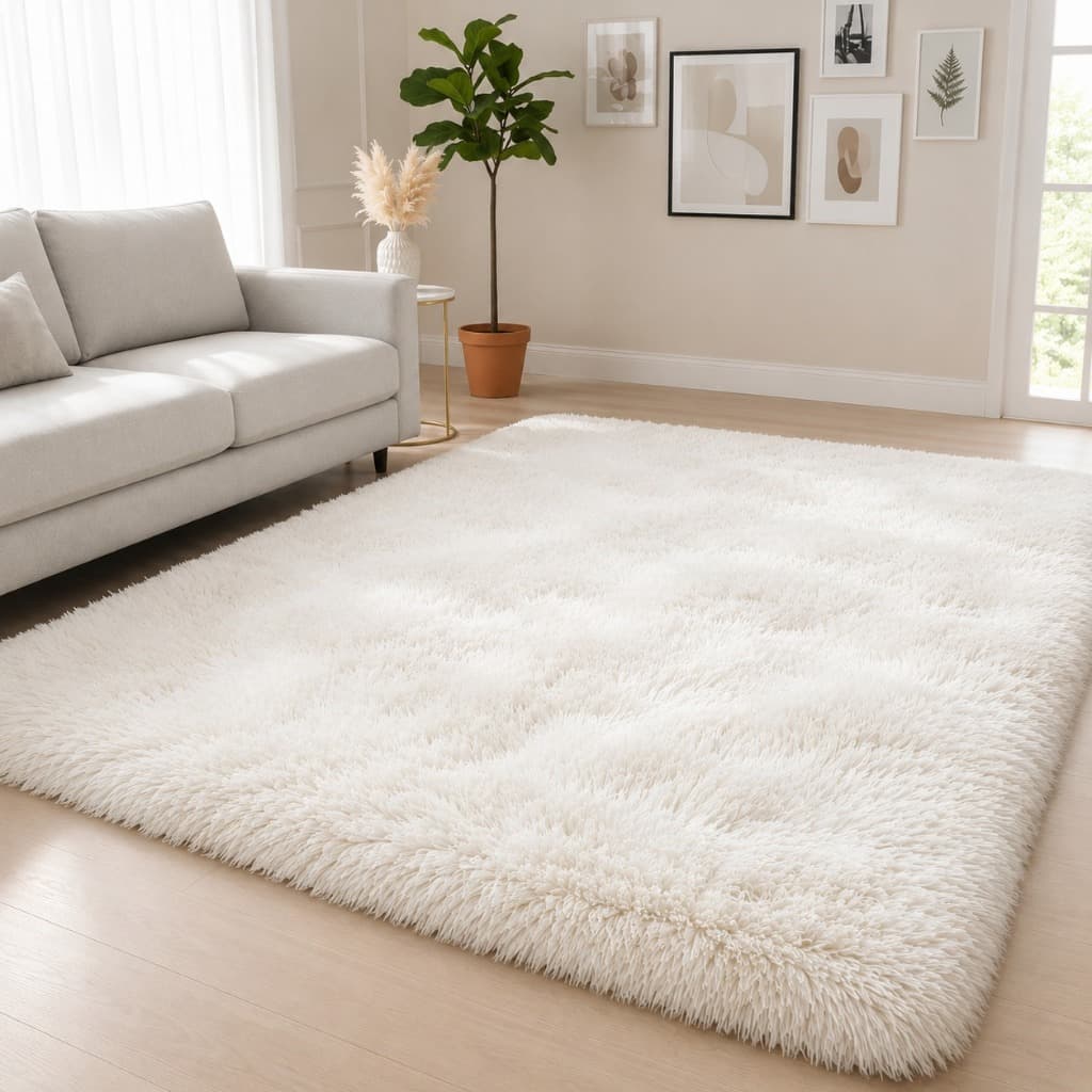 Tapete Sala Quarto pelo alto felpudo 1,00x1,40 antiderrapante promoção