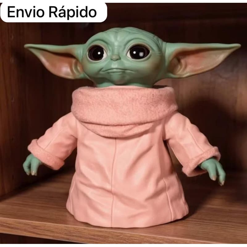 Boneco Baby Yoda 16cm Articulado Colecionável Decoração Geek Grogu Star Wars Guerra nas estrelas