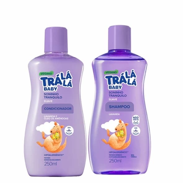 Kit Shampoo E Condicionador Trá Lá Lá Baby 250ml Infantil Cuidado Bebê Suave Hidratante Cabelo Cheiroso Macio Desembaraç