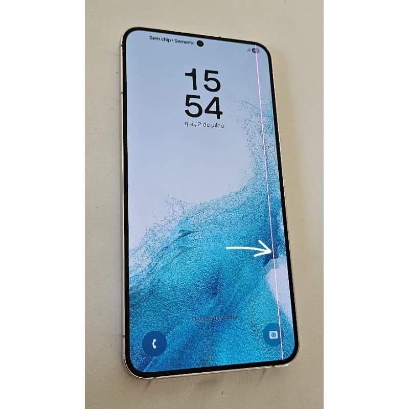 Samsung Galaxy S22+ Plus 128GB BrancoUsado (COM LINHA VERTICAL)