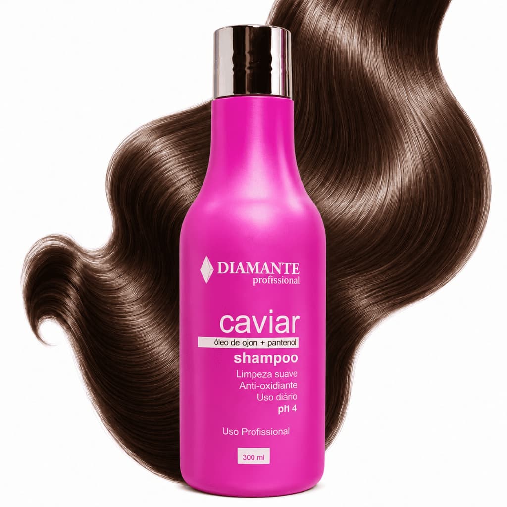 Shampoo Hidratante Caviar Regenerador Óleo De Ojon Pantenol Diamante Profissional