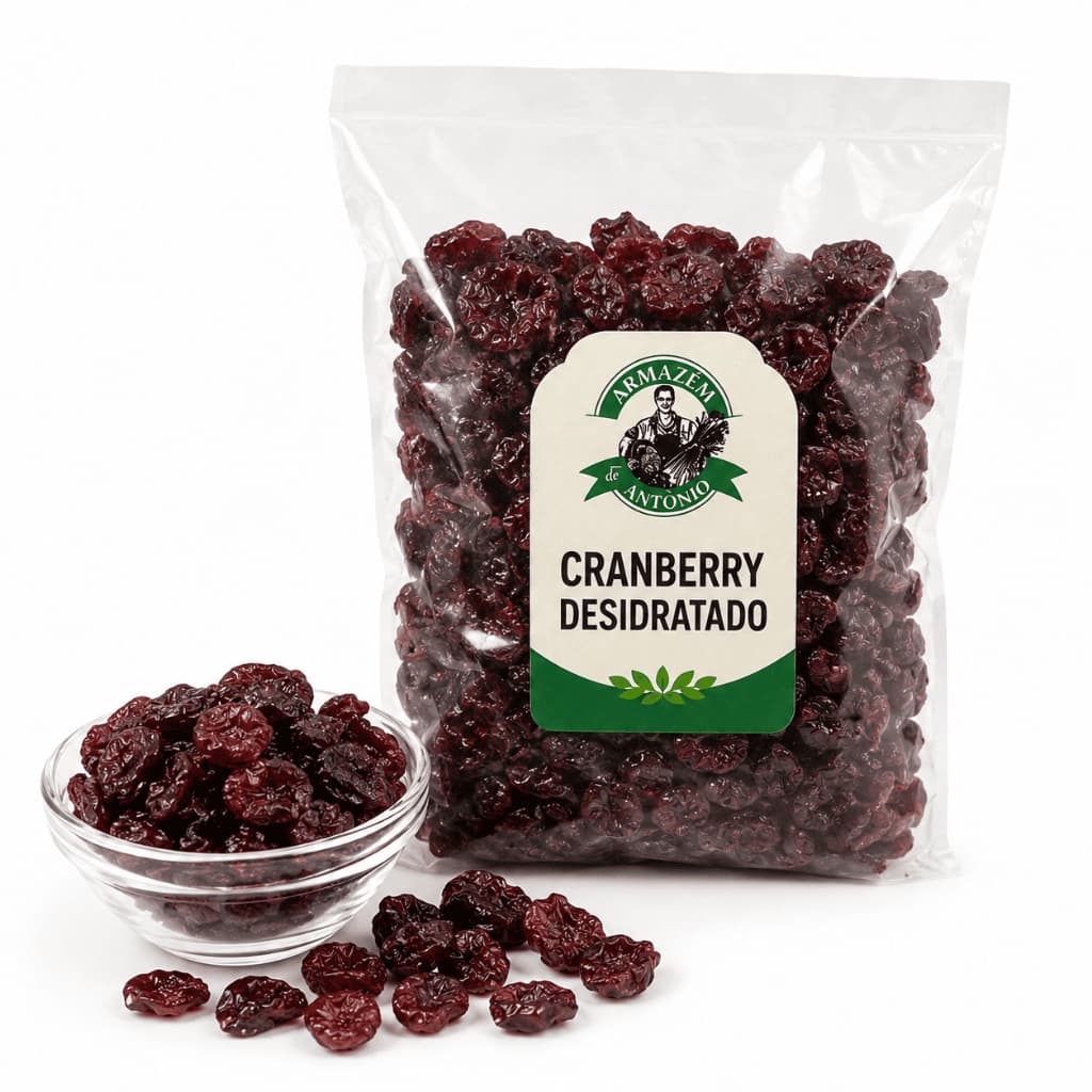 Cranberry Desidratado 100g Fruta Natural Lanche Saudável Trato Urinário
