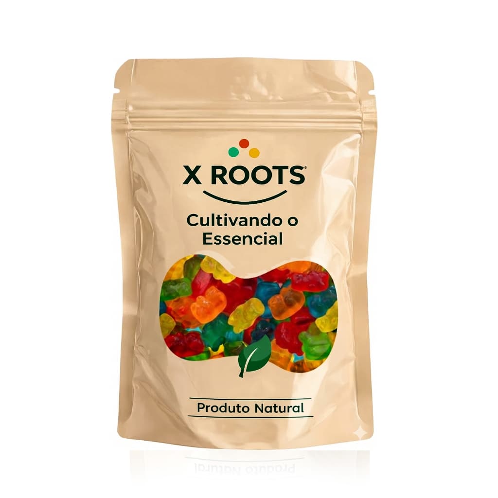 X Roots - Bala de Ursinho com Xilitol - Doce Tipo Gelatina Cores - Sem Açúcar- Escolha Mais Saudável