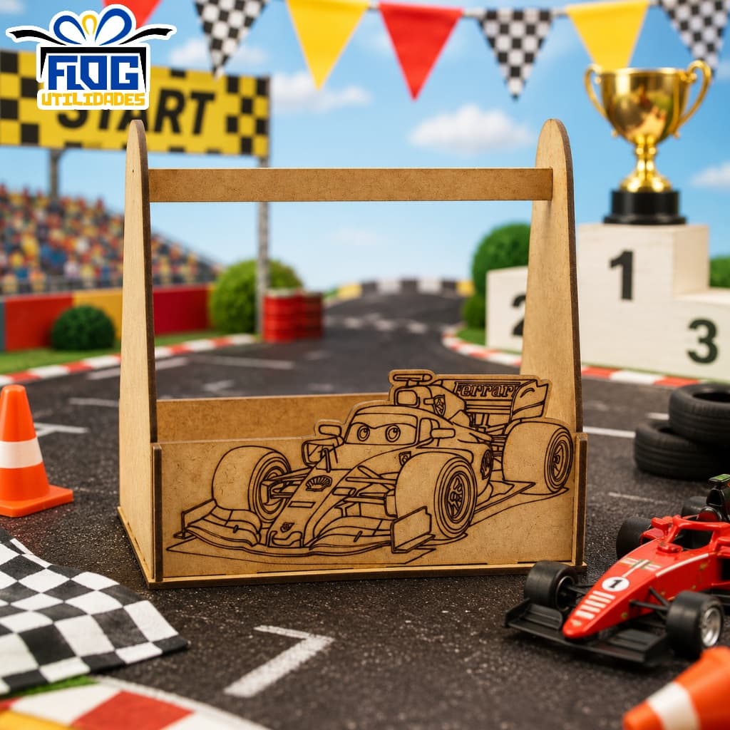 Kit Unidades Caixas De Ferramentas / Caixa De Presente CARROS F1 McQueen Lembrancinhas MDF Caixa Ferrari Papelaria