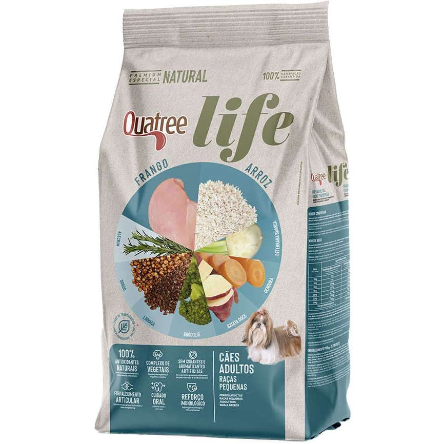 Ração Quatree Life Adulto Raças Pequenas Frango 10,1 kg